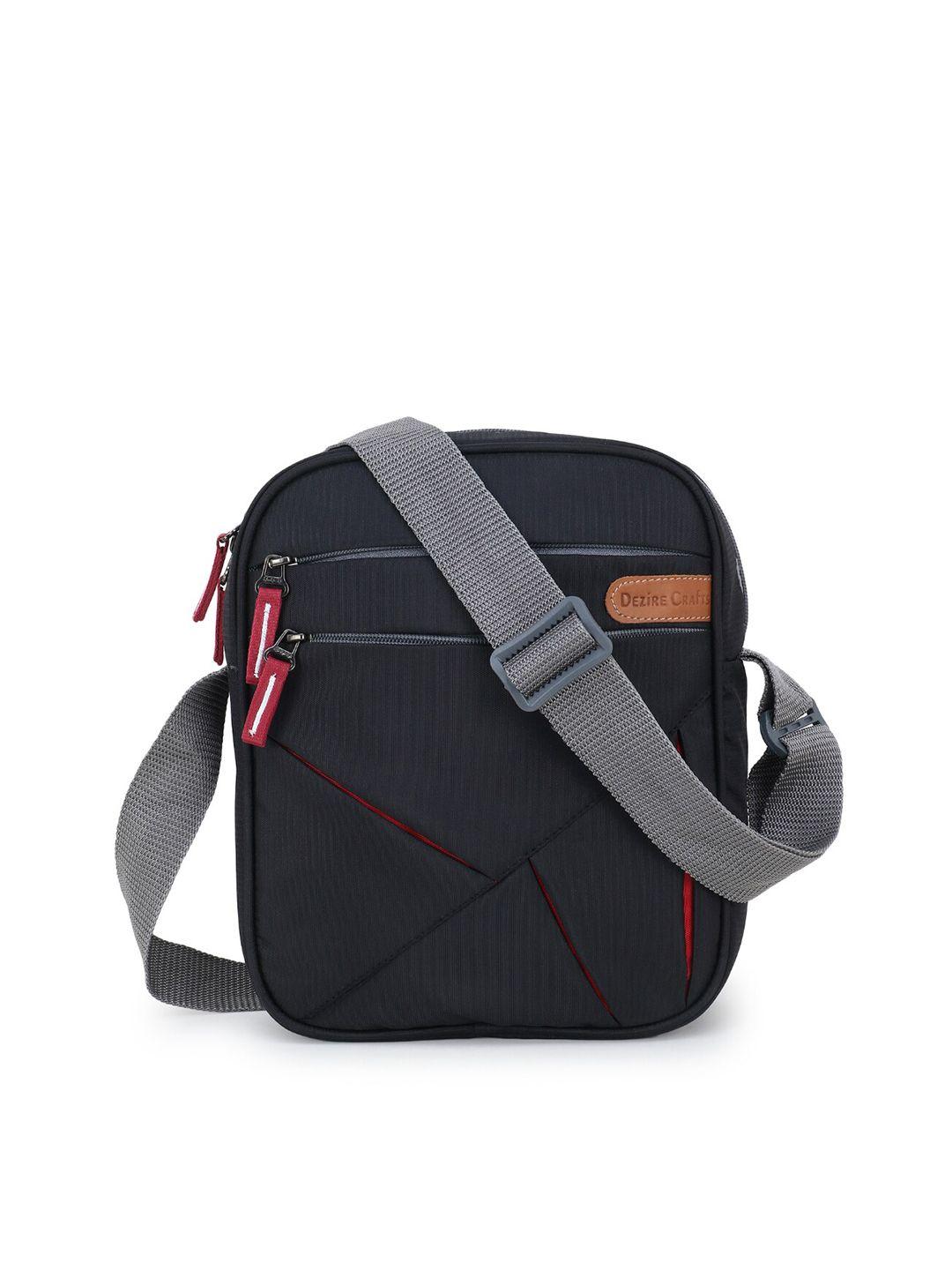 dezire crafts black & grey cross body messenger bag