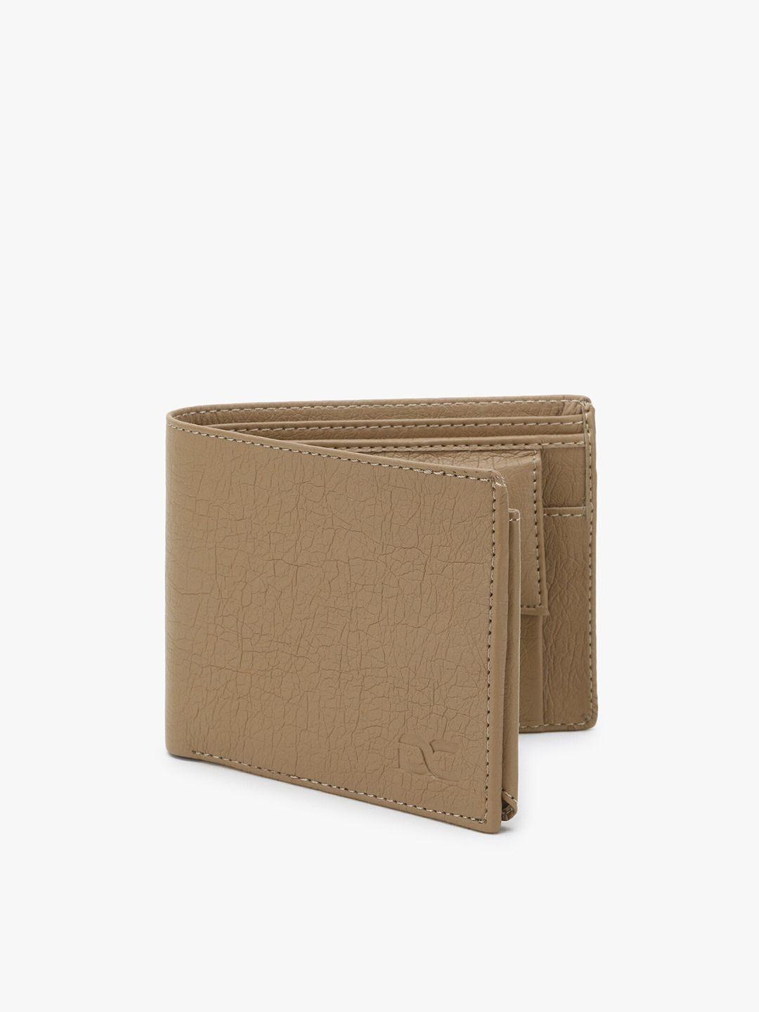 dezire crafts men beige bi-fold two fold wallet