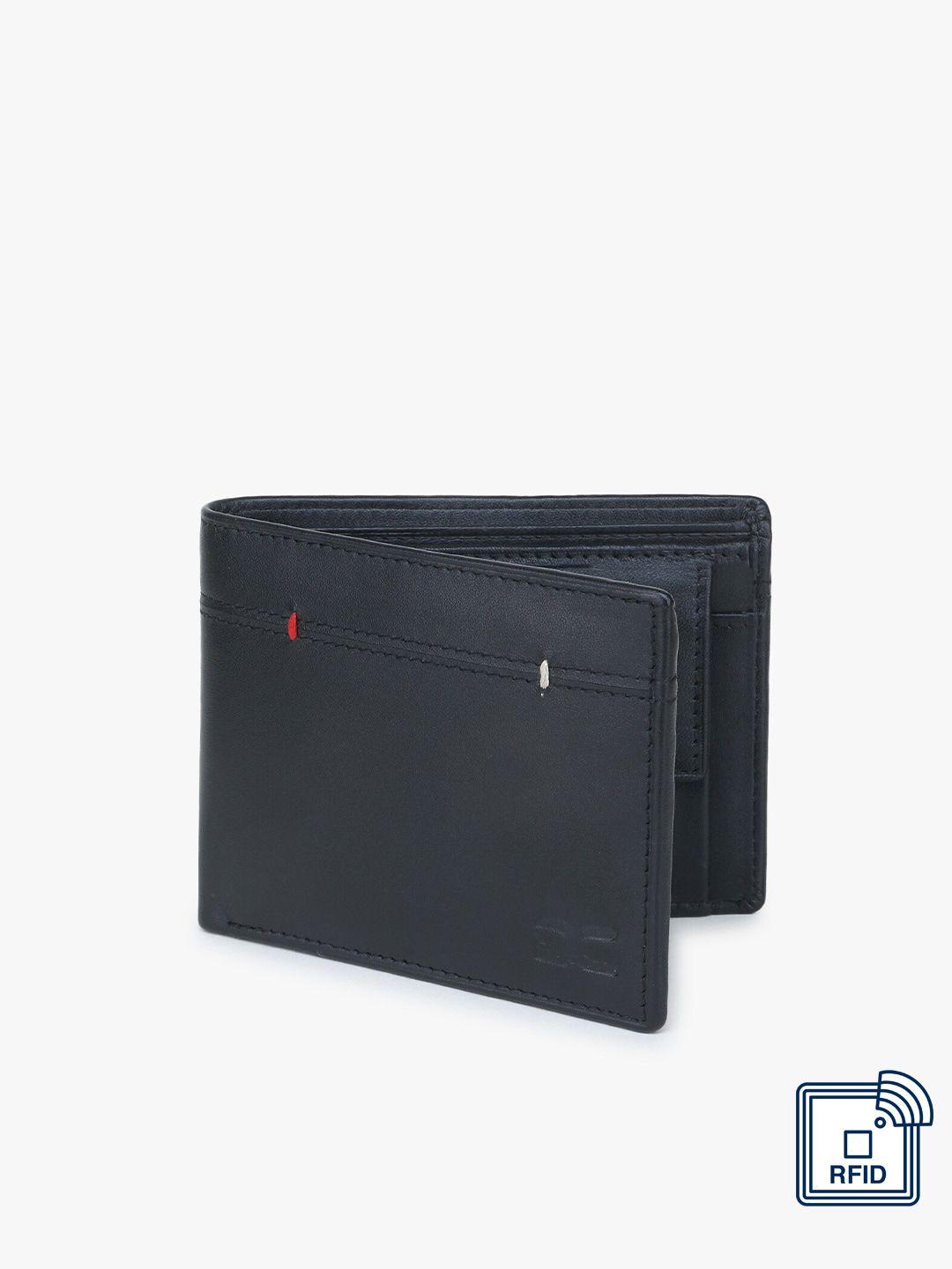 dezire crafts men black leather two fold wallet