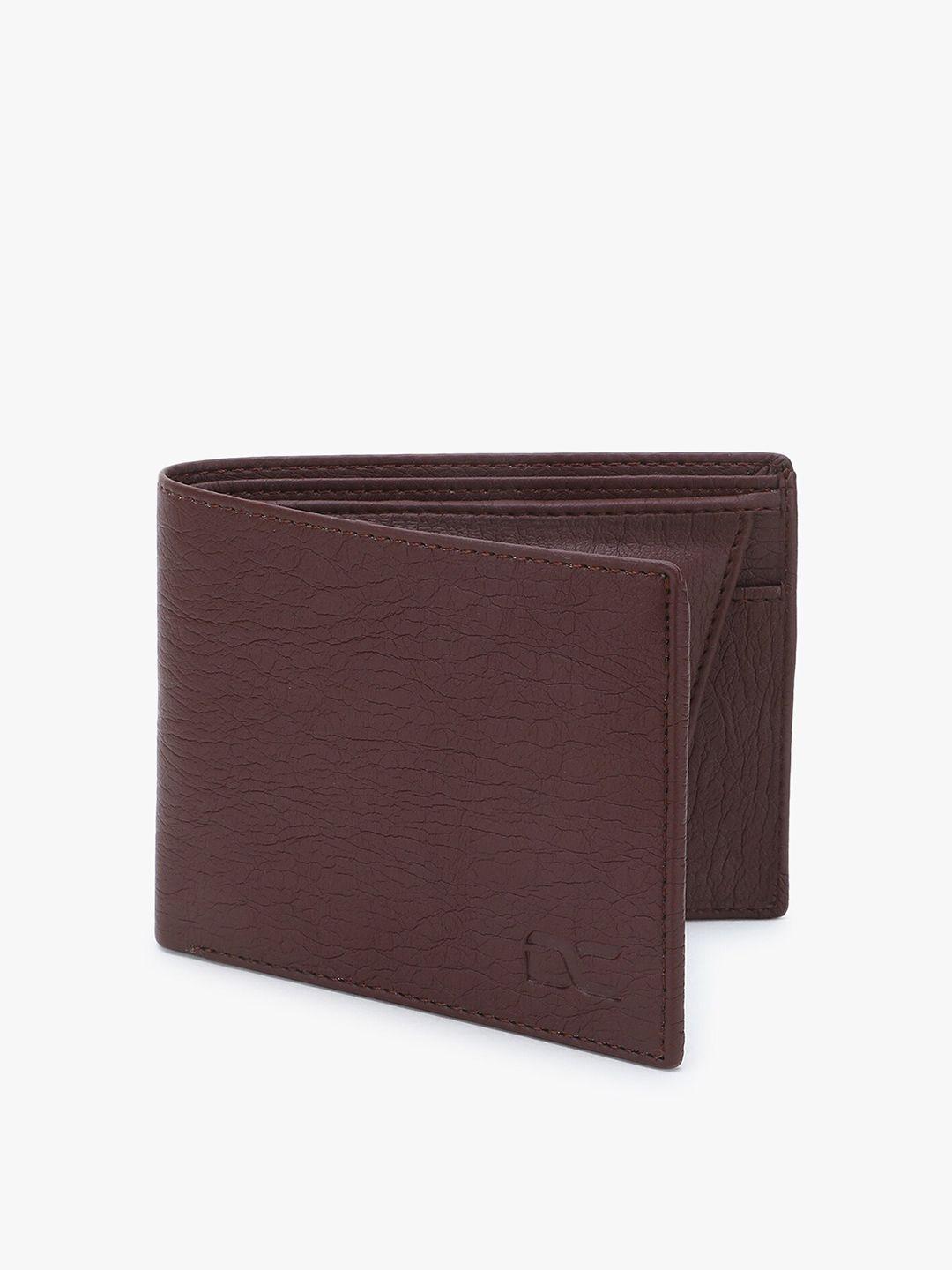dezire crafts men maroon textured two fold wallet