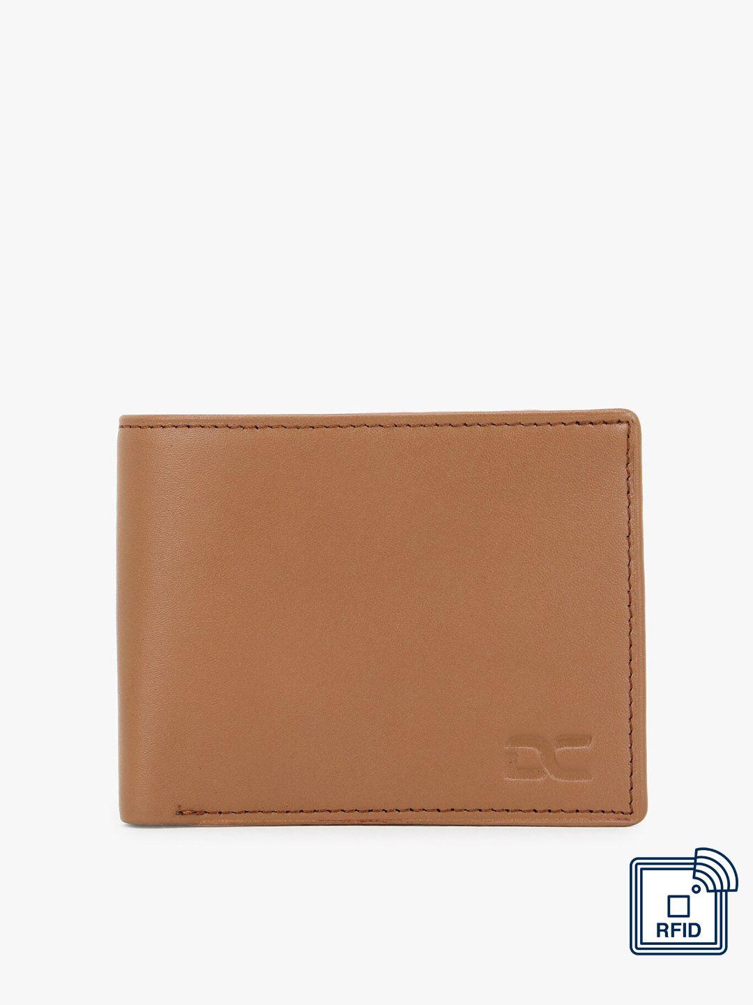 dezire crafts men tan leather two fold wallet