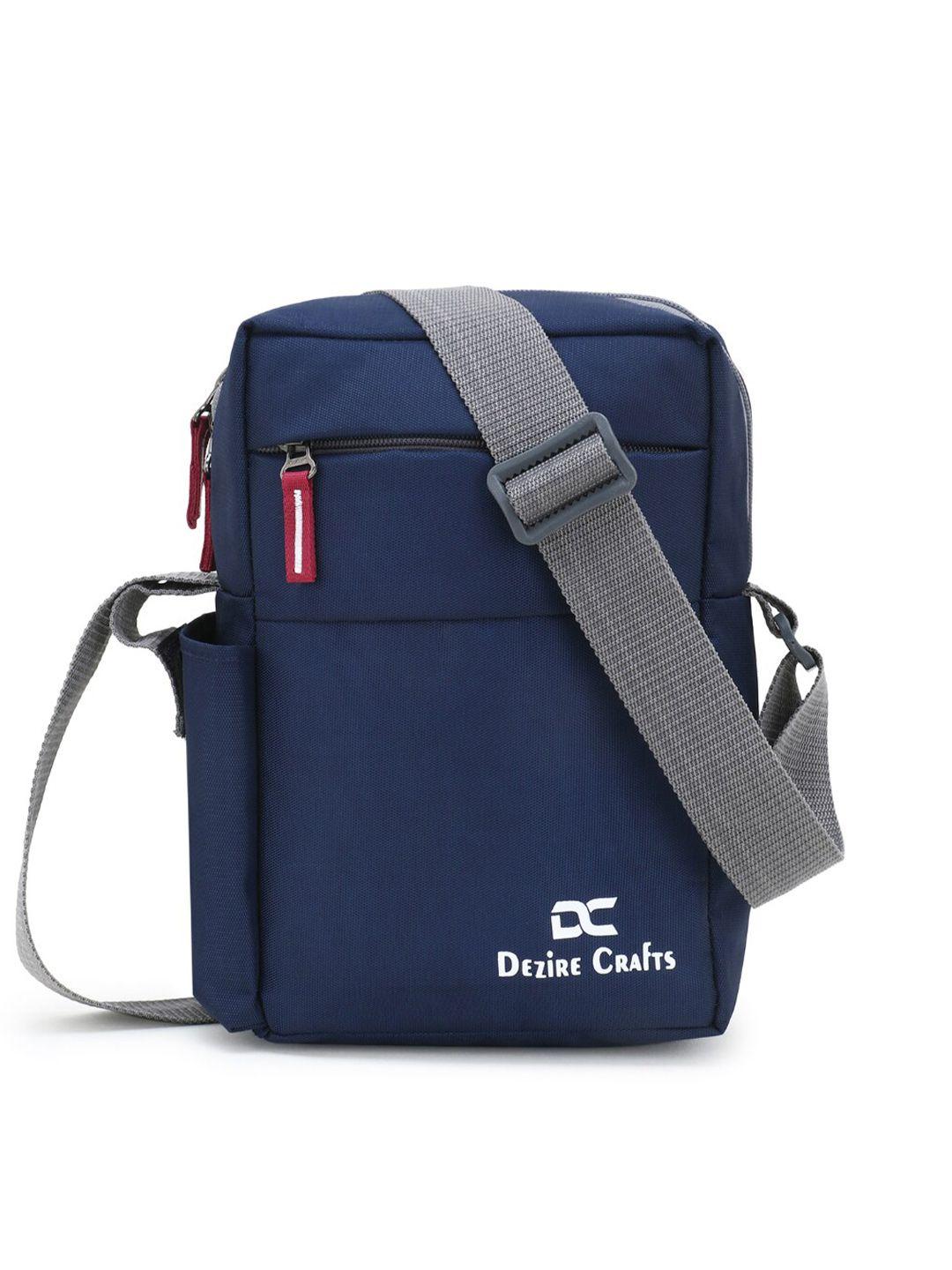 dezire crafts navy blue & grey cross body messenger bag