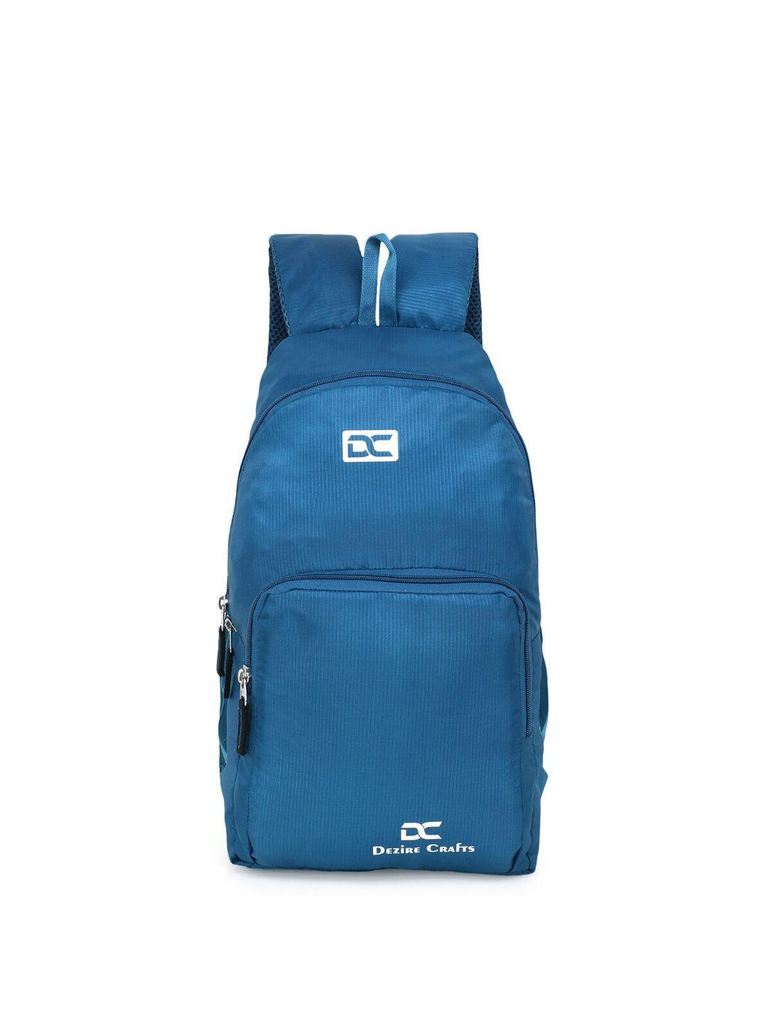 dezire crafts unisex blue & white solid backpack