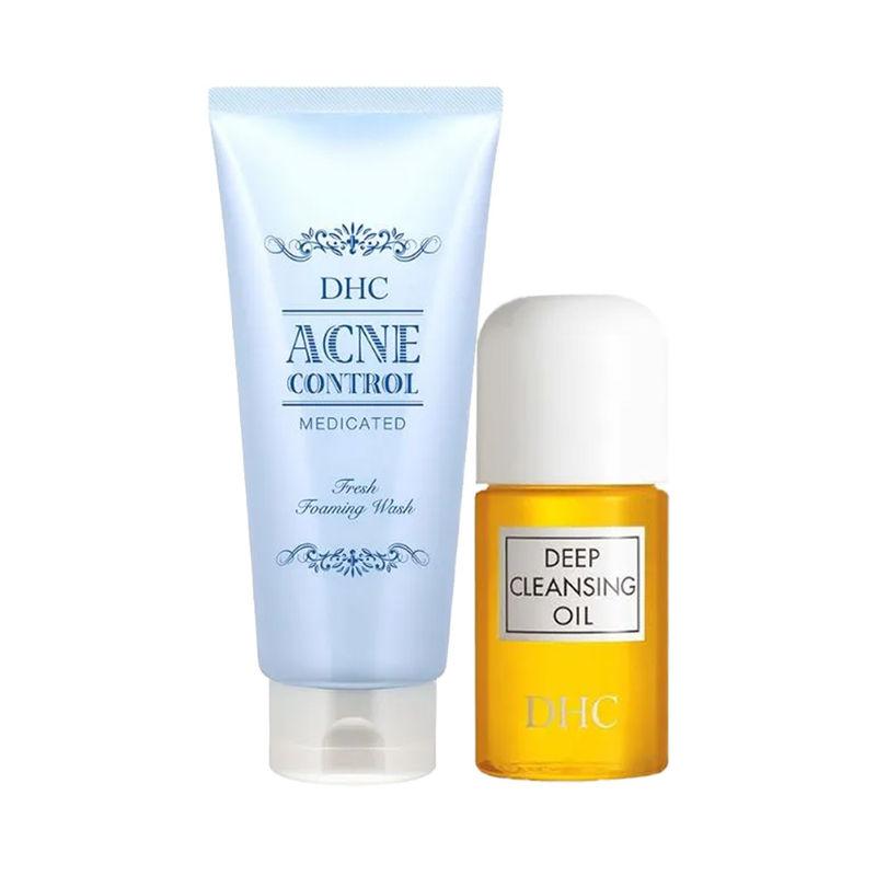 dhc beauty double cleanse duo for oily acne prone skin