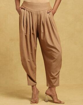 dhoti pants with semi-elasticated waist