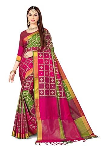 dhruvi trendz cotton silk women saree (dt-s2121-1_pink)