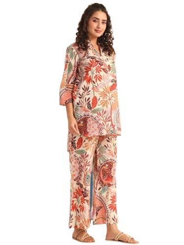 dhruvi trendz womens rayon co-ord set regular fit casual (dt-w1855&tr912_multicolor_m)