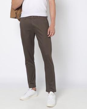 diagonal pull-on cropped chinos