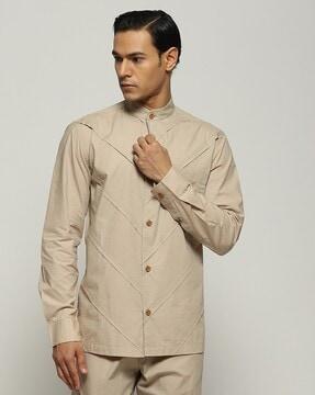 diagonal pleats shirt