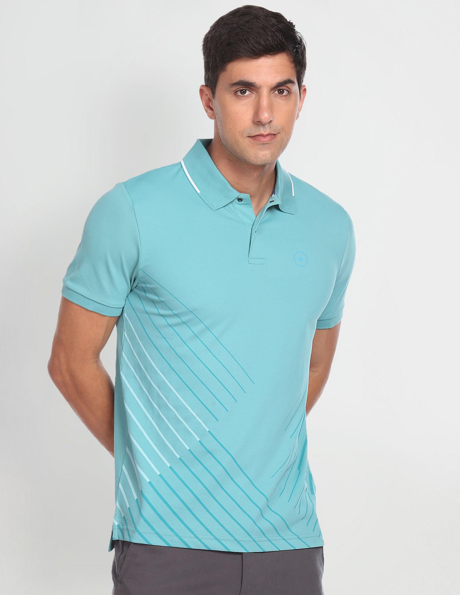 diagonal stripe regular fit polo shirt