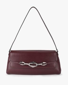 diamond leather shoulder bag