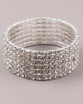 diamond-studded cuff bracelet