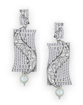 diamond studded dangler earrings
