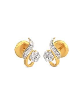 diamond-studded gold studs