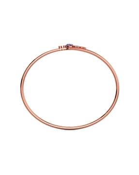 diamond studded rose gold cuff bracelet