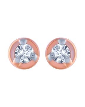 diamond-studded rose gold earrings