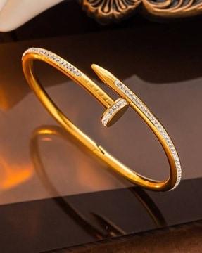 diamond-studded slip-on bracelets