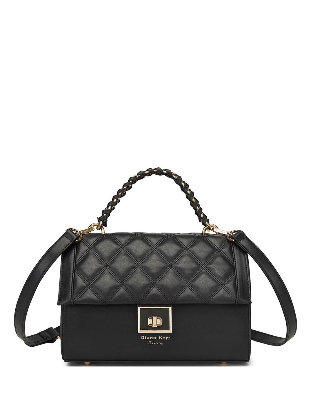 diana korr structured handheld bag with quilted