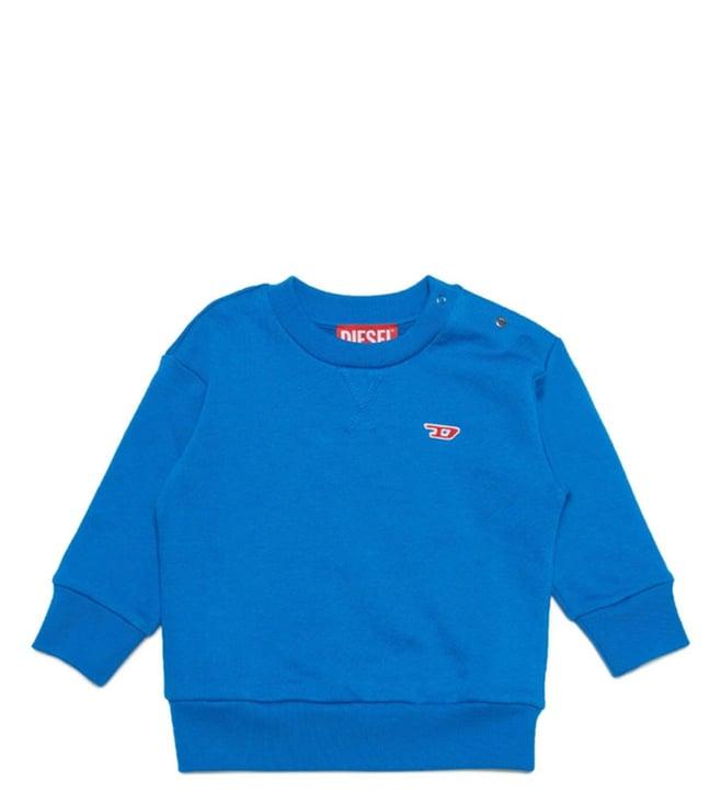 diesel kids blue logo comfort fit sweatshirt