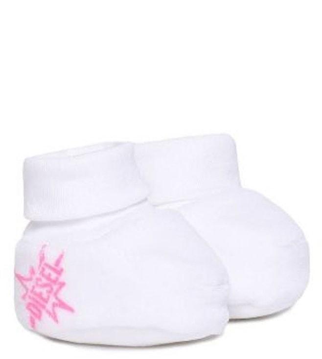 diesel kids white logo socks (3-6 month)