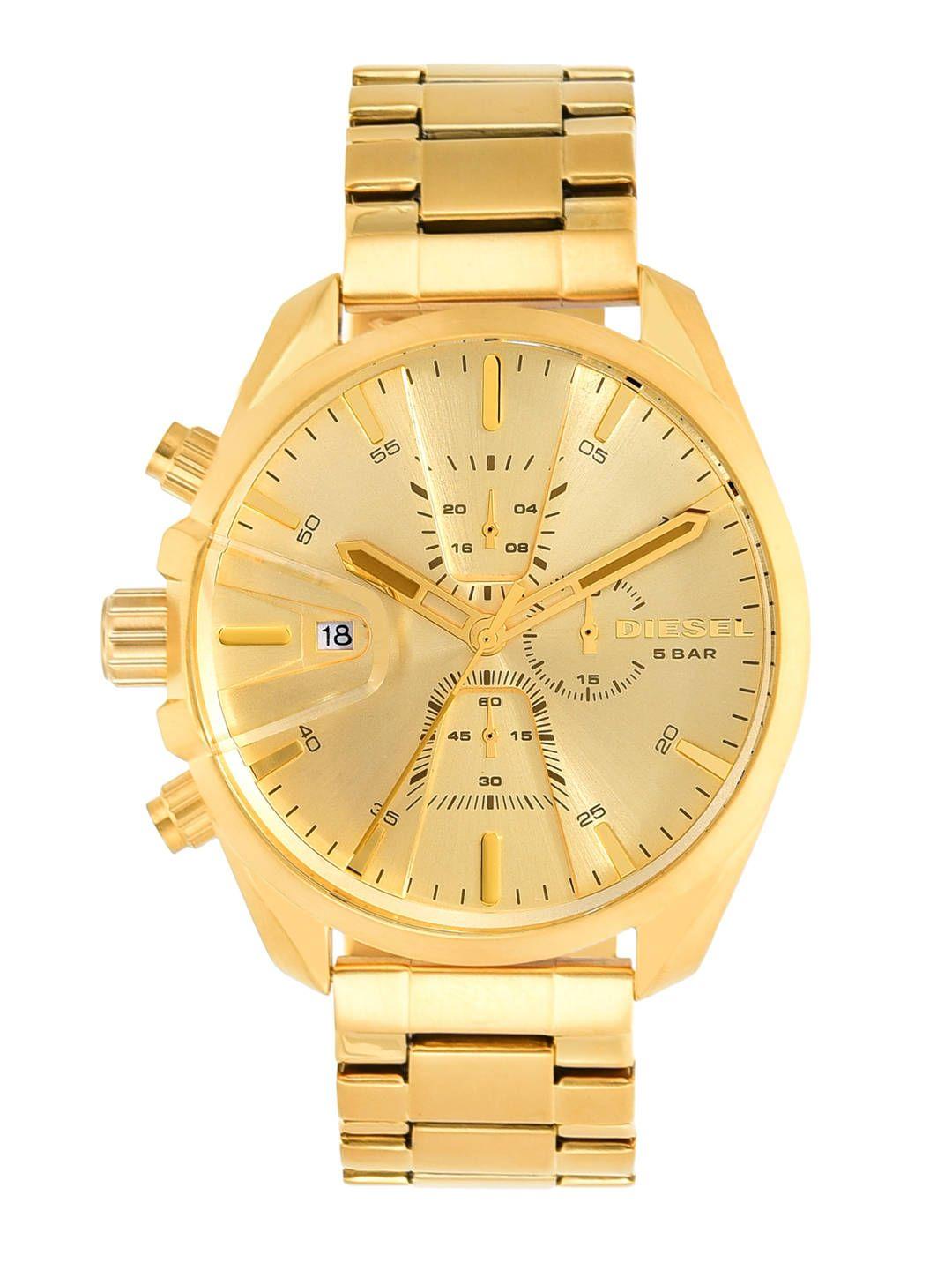 diesel men gold-toned chronograph watch