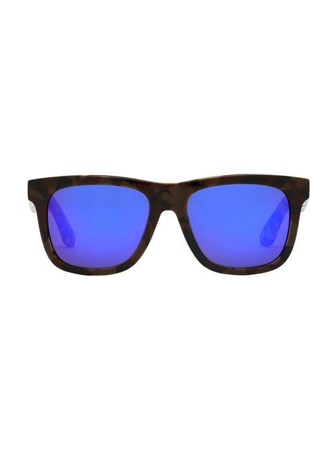 diesel blue square uv protection unisex sunglasses