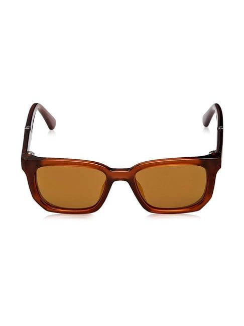 diesel brown square uv protection unisex sunglasses