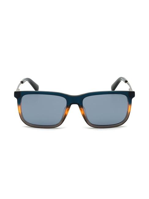 diesel dark blue rectangular sunglasses for men