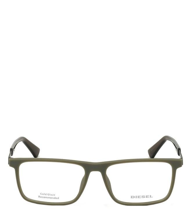 diesel green rectangular eye frames for men