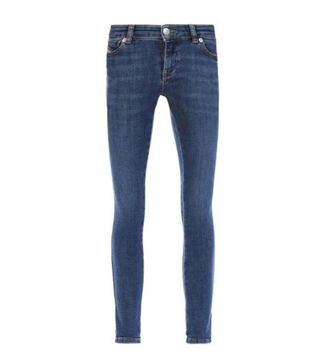 diesel kids blue skinzee-low-j-n pantaloni fitted jeans