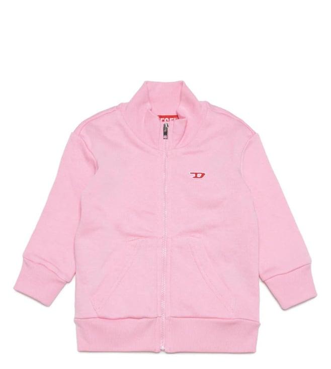 diesel kids pink logo comfort fit sweatshirt