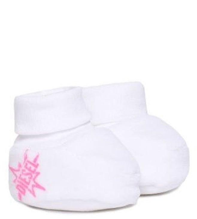 diesel kids white logo socks (3-6 month)