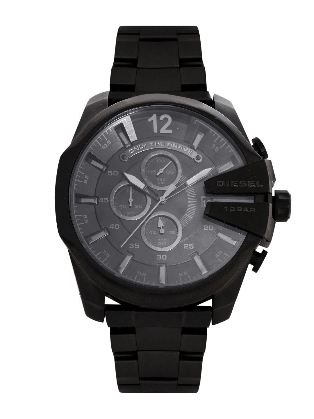 diesel men black dial chronograph watch dz4355i