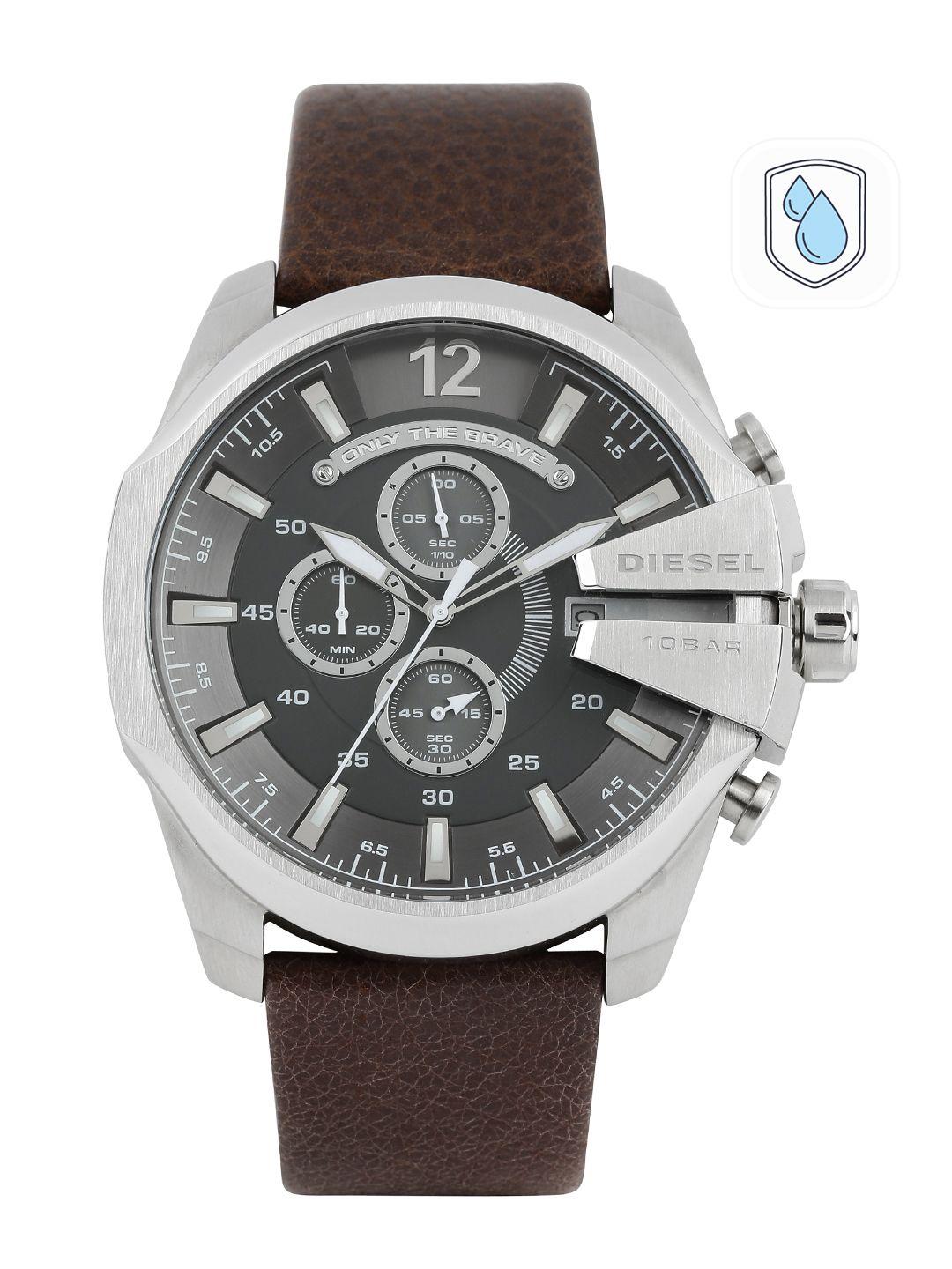 diesel men grey dial chronograph watch dz4290i