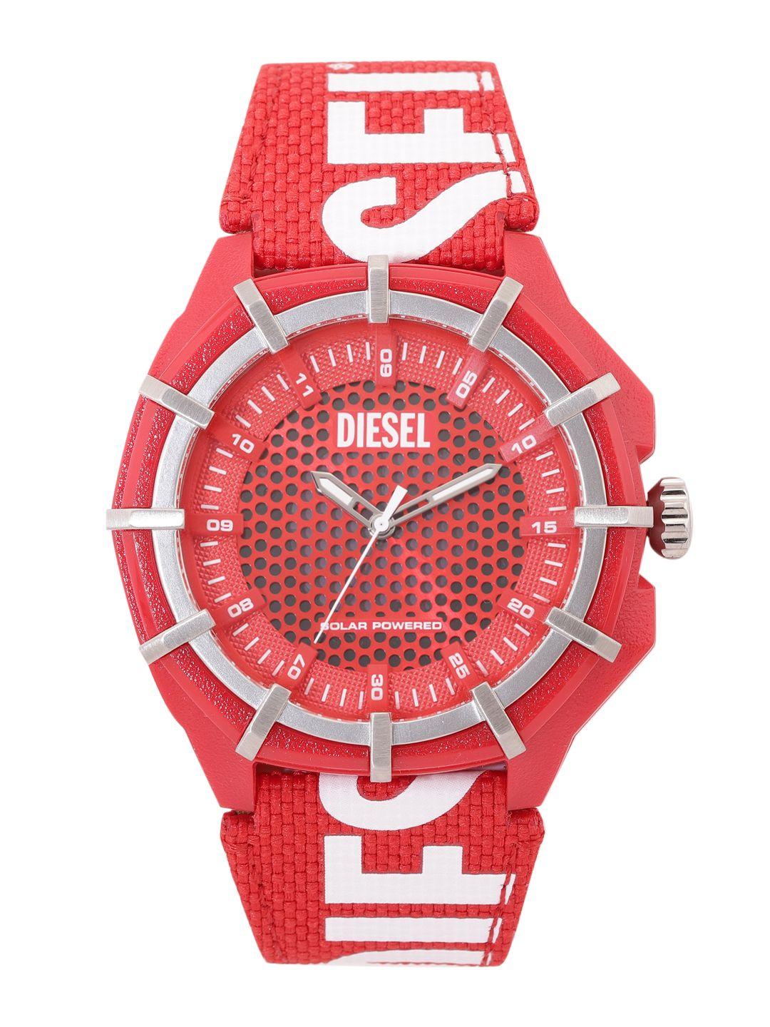diesel men red patterned analogue watch dz4621