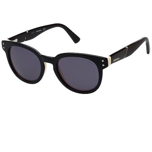 diesel solid oval women non-polarized sunglasses -(dl5230 004 48 s |48| grey color lens)