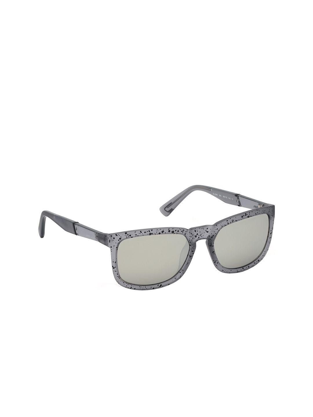 diesel unisex grey smoke lens oval sunglasses dl0262 56 20c