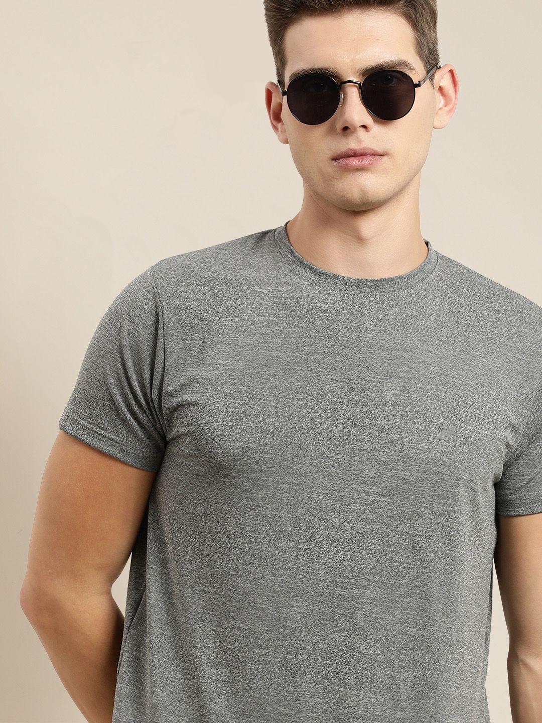 difference of opinion men charcoal solid t-shirt