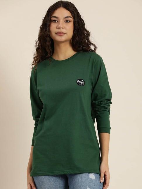 difference of opinion green cotton graphic oversized t-shirt