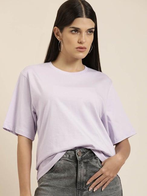 difference of opinion lavender cotton oversize t-shirt