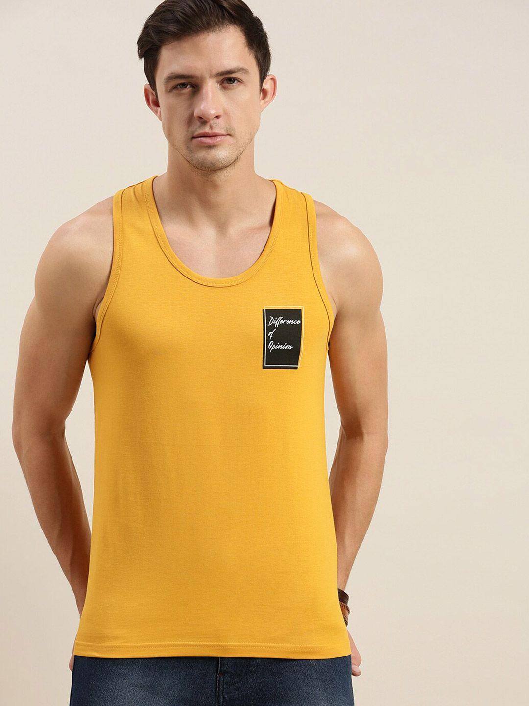 difference of opinion men mustard yellow pockets t-shirt