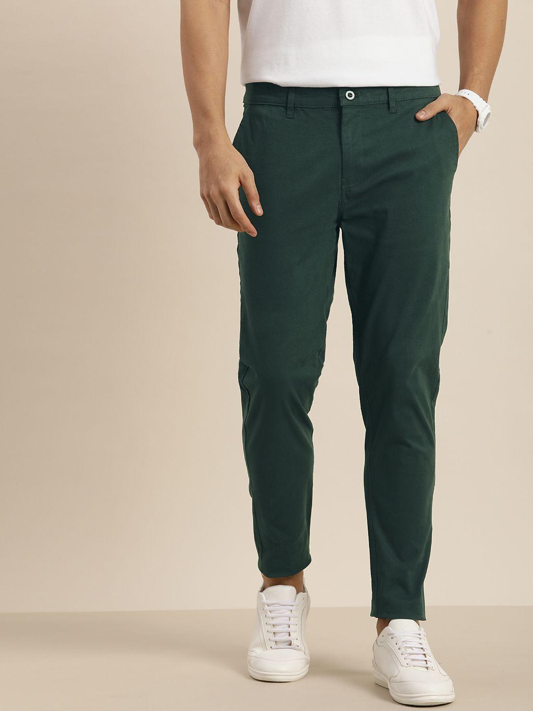 difference of opinion men solid chinos trousers
