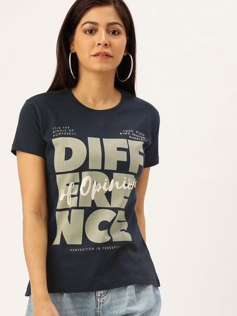 difference of opinion navy graphic print t-shirt