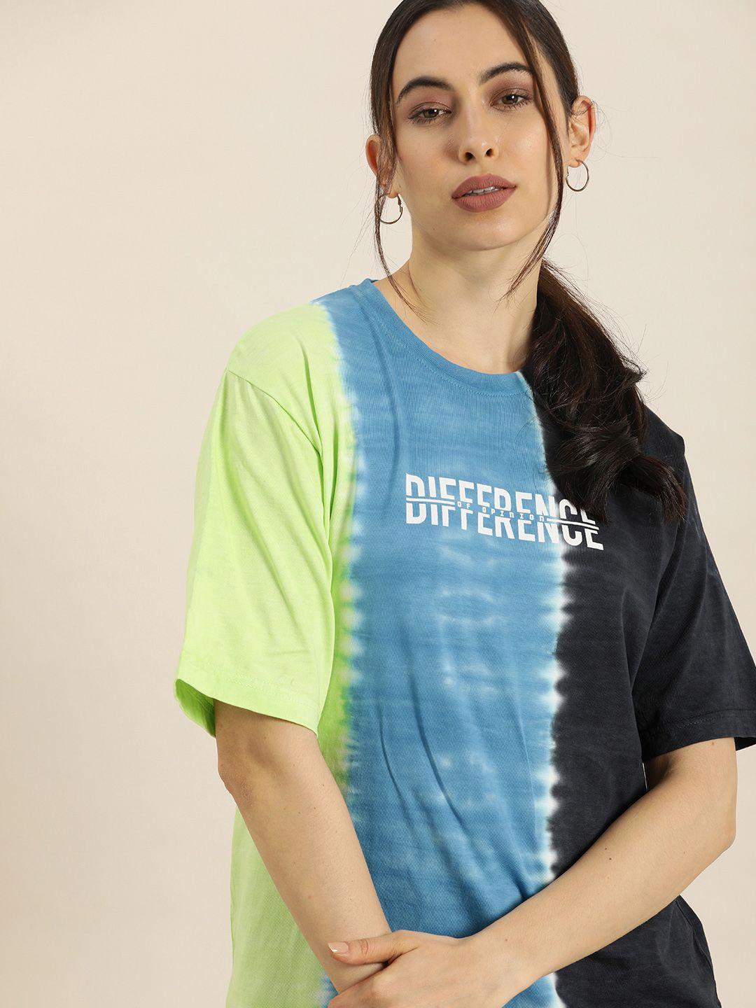 difference of opinion women multicoloured tie and dye dyed oversized t-shirt