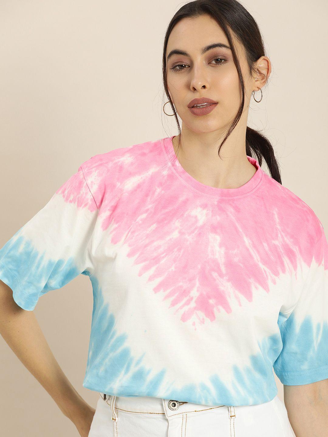 difference of opinion women multicoloured tie and dye dyed oversized t-shirt