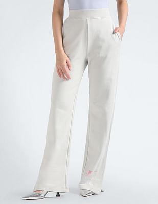 diffused monologo flared track pants