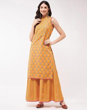 digital printed straight kurta & palazzos set