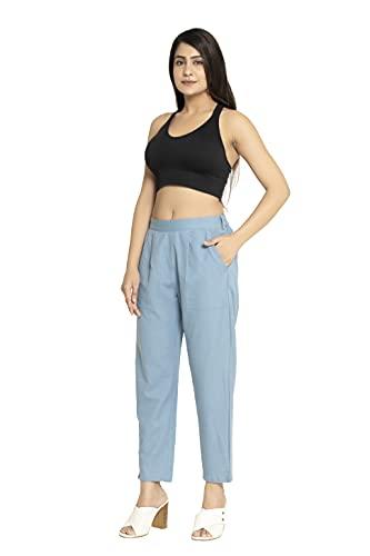 digital shopee women's regular fit casual pants (ds-tc1-skyblue-xl_denim blue