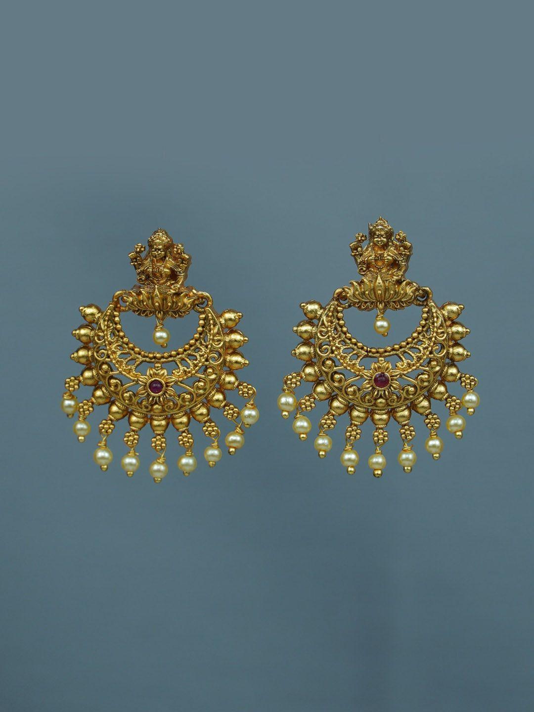 diksha collection gold-plated chandbalis earring