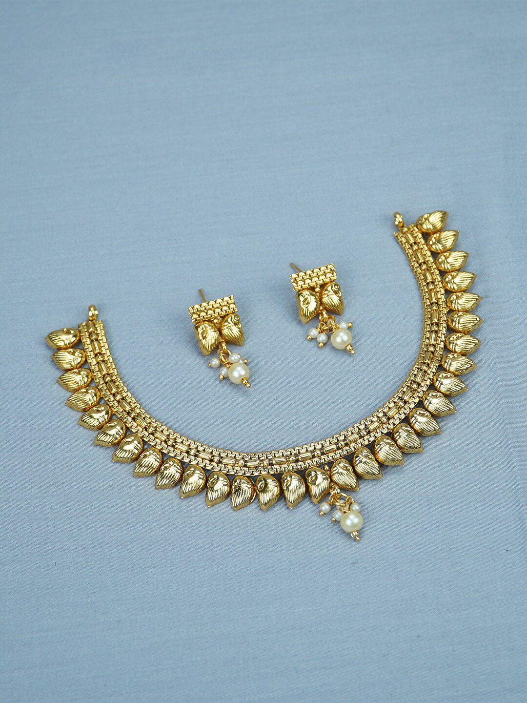 diksha collection gold-plated temple jewellery set